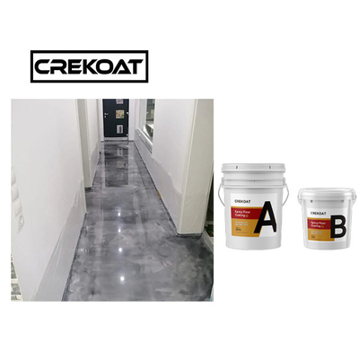 Pelapis Lantai Epoxy Logam Tahan Lama Anti Gores Warna Abu-abu