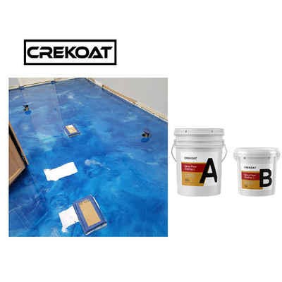 Tahan UV 3d Epoxy Resin Logam Lantai Beton Tidak Beracun