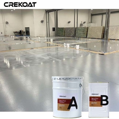 Penghalang Uap Kelembaban Lapisan Lantai Epoxy Industri Di Substrat Beton