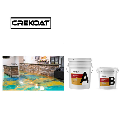 Crystal Clear Waterproof Epoxy Floor Paint 1mm Anti Slip Lapisan Epoxy Zero VOC
