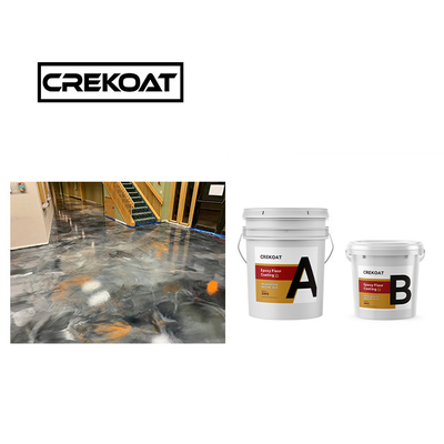 100% Solids Rock Hard Metallic Epoxy Floor Coating Solvent Berbasis 1mm