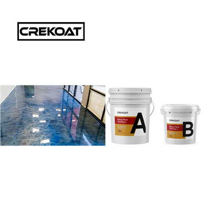 Gloss Blue Metallic Epoxy Floor Coating Smoothed Non Toxic Low Odor TDS