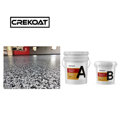 Low VOC Dekoratif Lapisan Lantai Resin Epoxy 3mm Tinggi Bangunan