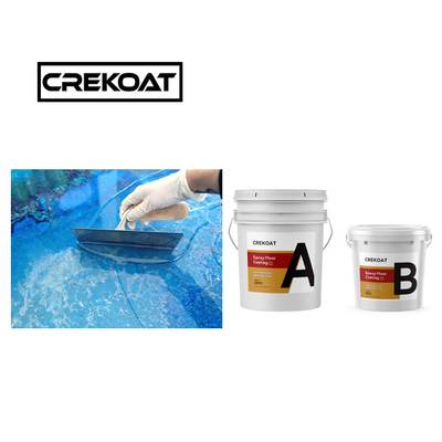 Lapisan lantai Epoxy Resin Transparan yang dapat terdegradasi 3D Metallik tanpa retakan MSDS