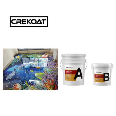 Sikat Lantai Epoxy High Gloss Cat Defoaming Dekoratif Lapisan Lantai Bisa Dibersihkan