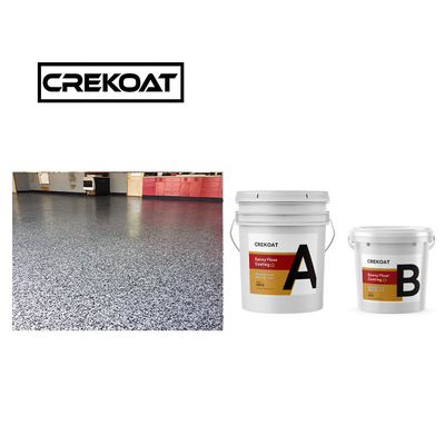 Multicolored Clear Gloss Epoxy Flake Floor Coating Resin secara alami defoaming