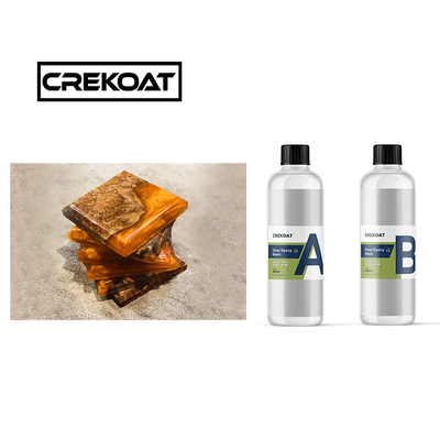 Kejernihan UV Stabil Resin Epoxy Jelas Tidak berbau Tidak ada VOC Untuk Meja Casting