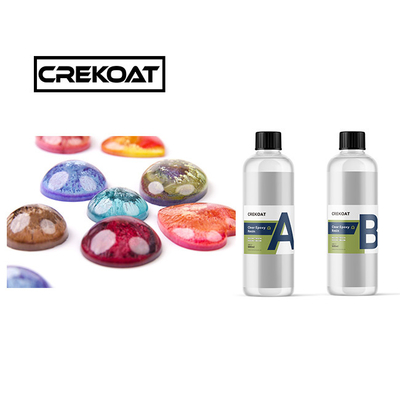 Bau rendah Gloss tinggi Epoxy Resin Art Kristal Jelas Epoxy Hardener