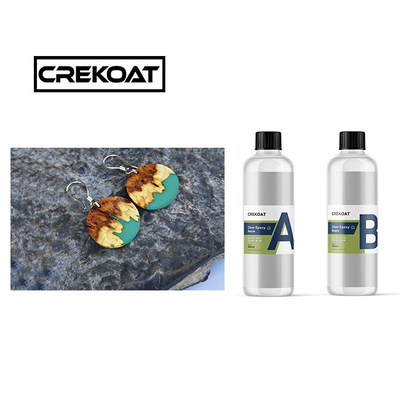 Kekerasan Bau Rendah Epoxy Resin Jelas Daya tahan Tidak beracun Untuk pembuatan perhiasan seni