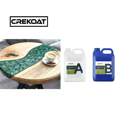Sikat Kristal Jelas Meja Atas Epoxy Resin Hardener 2 Bagian Tahan Dampak