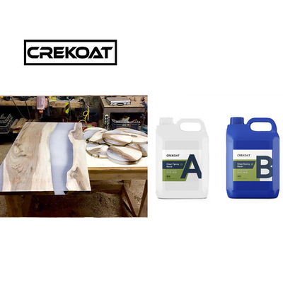 Bebas VOC Jelas Epoxy Resin Meja Atas Bau Rendah Live Edge Epoxy Resin Long Cure