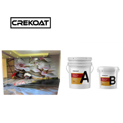 Cat Epoxy Transparan Yang Cantik Cat Epoxy Beton yang Kekerasan Bau Rendah