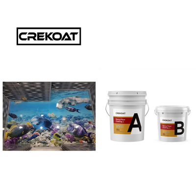 Cat Epoxy Transparan Yang Cantik Cat Epoxy Beton yang Kekerasan Bau Rendah