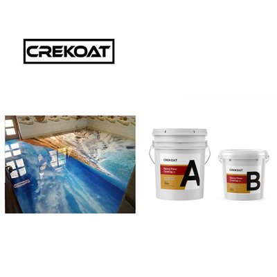 Crystal Waterproof Epoxy Resin Lantai Lapisan Absolut Imun 3D
