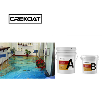 Pengeringan tahan asam Lapisan lantai resin epoksi bebas debu 3mm Self-leveling