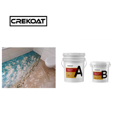Lapisan lantai Epoxy Resin Transparan yang dapat terdegradasi 3D Metallik tanpa retakan MSDS