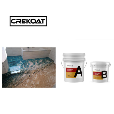 Lapisan lantai Epoxy Resin Transparan yang dapat terdegradasi 3D Metallik tanpa retakan MSDS