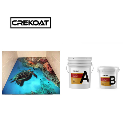 Sikat Lantai Epoxy High Gloss Cat Defoaming Dekoratif Lapisan Lantai Bisa Dibersihkan