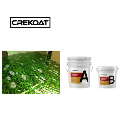 Sikat Lantai Epoxy High Gloss Cat Defoaming Dekoratif Lapisan Lantai Bisa Dibersihkan