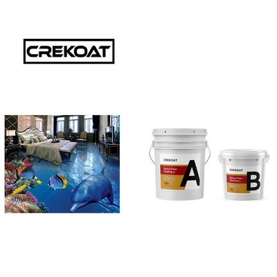 Lapisan Lantai Epoxy Resin Glossy Lapisan Lantai 3D Tanpa Jahit