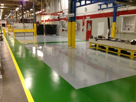 Dekoratif Urethane Lantai Lapisan Elastisitas Tinggi PU Lantai Cat Kuat