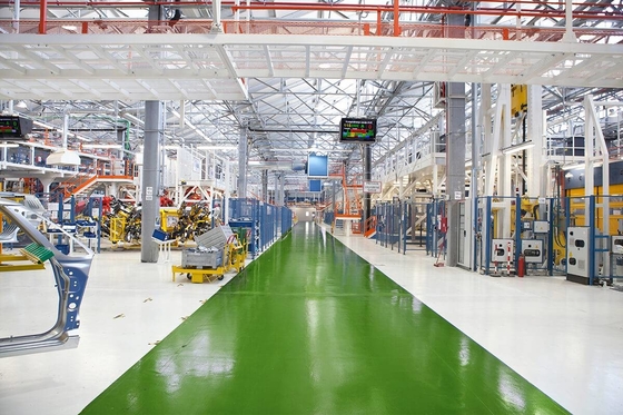 Lapisan lantai PU Urethane yang keras Stabilitas UV Fleksibel Dua Komponen Berbasis Air