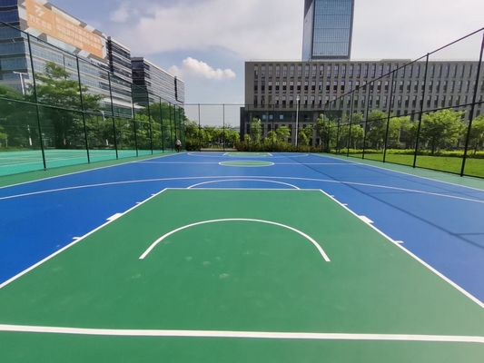 Cat lantai bola basket tahan api Tennis acrylic tanpa jahitan