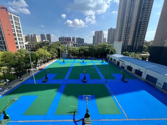 SPU Basket Court Sports Lantai Lapisan Silikon PU 8mm tebal
