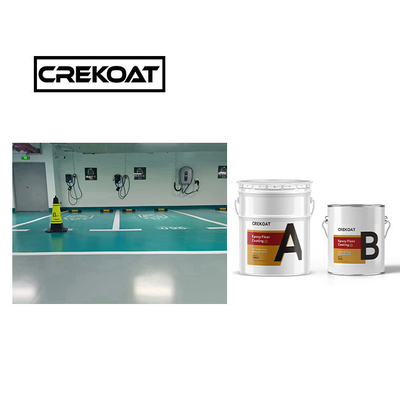 Cat Lapisan Lantai Epoxy Industri Tanpa Jahit 1mm Pewarna Padat Berbasis Pelarut