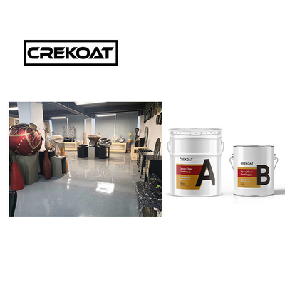 1mm Lapisan Lantai Epoxy Gloss Tinggi Mudah Cat Lantai Bertahan Warna Padat