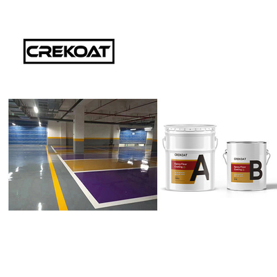 1mm Lapisan Lantai Epoxy Gloss Tinggi Mudah Cat Lantai Bertahan Warna Padat