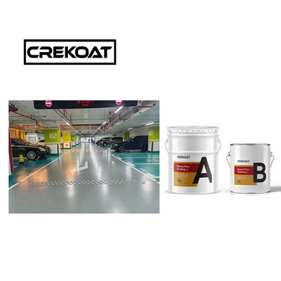 1mm Lapisan Lantai Epoxy Gloss Tinggi Mudah Cat Lantai Bertahan Warna Padat
