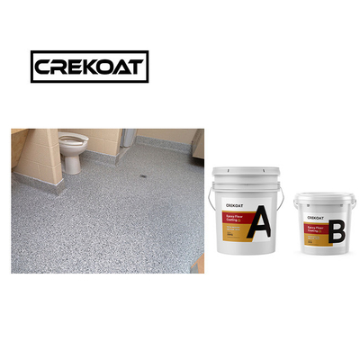 Dekoratif Clear Polyaspartic Floor Coating Excellent Adhesion Full Broadcast