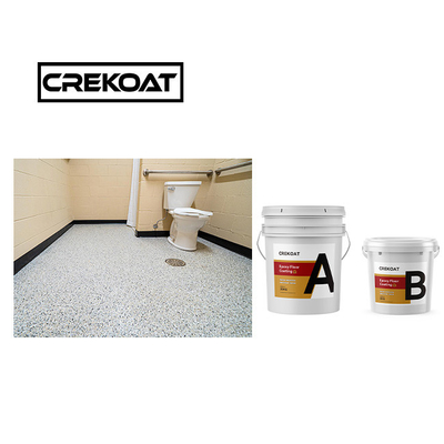 Low VOC Dekoratif Lapisan Lantai Resin Epoxy 3mm Tinggi Bangunan
