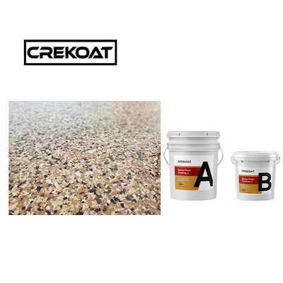 Multicolored Clear Gloss Epoxy Flake Floor Coating Resin secara alami defoaming