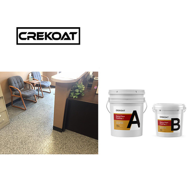 Multicolored Clear Gloss Epoxy Flake Floor Coating Resin secara alami defoaming