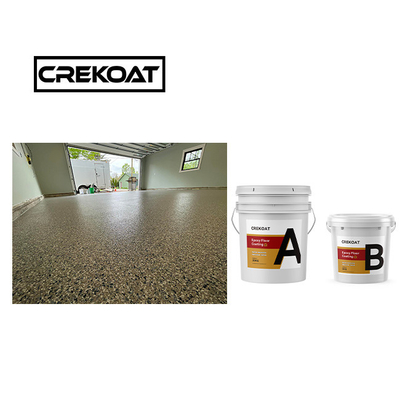 Multicolored Clear Gloss Epoxy Flake Floor Coating Resin secara alami defoaming