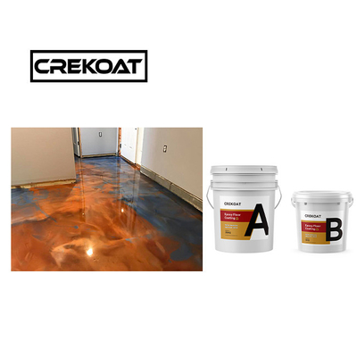 1mm Self-leveling Metallic Epoxy Floor Coating Yellowing Low Odor ECO Friendly