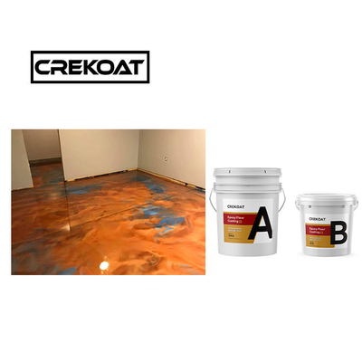 1mm Self-leveling Metallic Epoxy Floor Coating Yellowing Low Odor ECO Friendly
