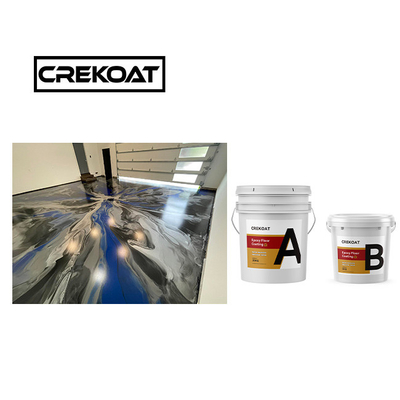 Viscosity Metallic Gold Floor Paint 1mm Hitam Lapisan Lantai Epoxy