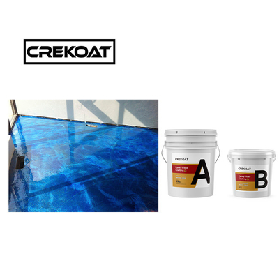 100% Solids Rock Hard Metallic Epoxy Floor Coating Solvent Berbasis 1mm