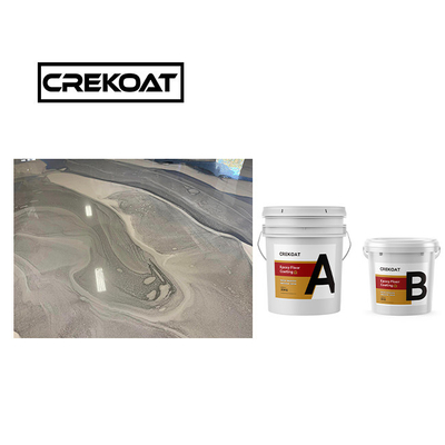 100% Solids Rock Hard Metallic Epoxy Floor Coating Solvent Berbasis 1mm