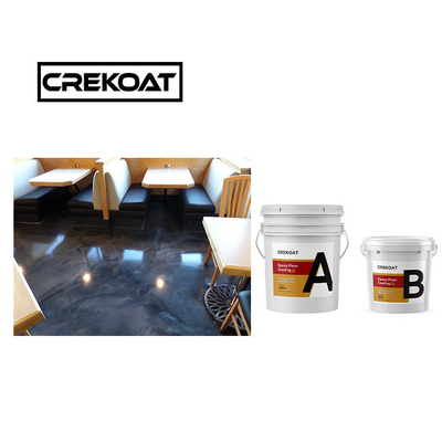 Crystal Clear Waterproof Epoxy Floor Paint 1mm Anti Slip Lapisan Epoxy Zero VOC