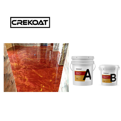 Crystal Clear Waterproof Epoxy Floor Paint 1mm Anti Slip Lapisan Epoxy Zero VOC