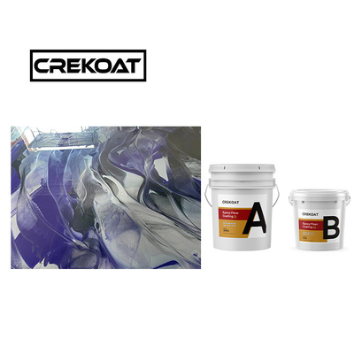 Crekoat Dekoratif Beton Metallik Lapisan Lantai Epoxy 3mm Hardened Seamless