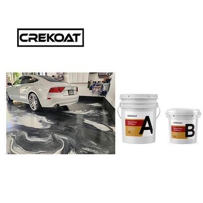 Tembaga High Gloss Metallic Epoxy Paint Beton Topcoats 3mm 100% Solids Tinggi