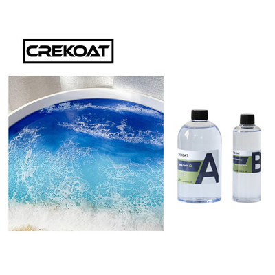 Crystal Clear Seni Perhiasan River Tabel Epoxy Resin Viskositas Rendah Tahan Gores
