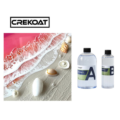 Crystal Clear Seni Perhiasan River Tabel Epoxy Resin Viskositas Rendah Tahan Gores