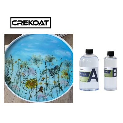 2 Bagian Food Grade Crystal Clear Casting Epoxy Art Resin Tidak Mudah Terbakar