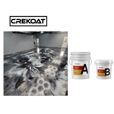 Cat Lantai Garasi Logam Halus Resin Epoksi Cair Bening